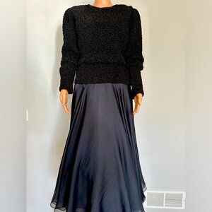 William Pearson Vintage puckered top and chiffon bottom Dress